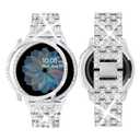 SUPOIX Band Case Compatible for Samsung Galaxy Watch FE 40mm 2024/ Galaxy Watch 5/4 40mm 44mm, 20mm Women Bling Replacement Strap&PC Protective Bumper Face Cover for Galaxy Watch 5/4 (Size Optional)