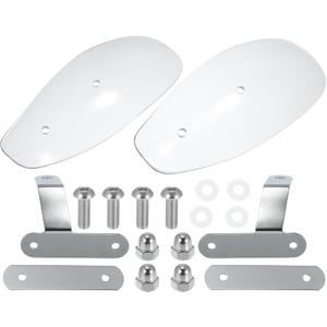 Motoforti 1 Pair Motorcycle 10mm Hole Diameter Handlebar Handguard Hand Guards Windshield Deflectors Protector for Harley for Honda for Yamaha Transparent