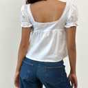 Mxiqqpltky Lace Trim Crop Tops for Women Y2k Fairy Grunge Tee Tops Cap Sleeve Low Cut Slim Fit Aesthetic Babydoll Tee Shirt (White, L)