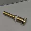 KES Sink Drain Without Overflow Bathroom Pop Up Drain Assembly Stopper Vessel Sink Brushed Gold for 1.6"-1.9" Sink Hole, All Metal Rustproof Brass and 304 Stainless Steel, S2008D-BZ