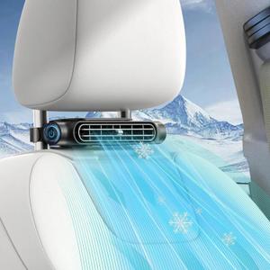 Car Fan for Driver and Passenger's Seat - Mini Portable USB Backseat Cooling Fan Kids Baby Quiet headrest Neck Fan Accessories with 3 Adjustable Wind Speeds for All Cars Vehicle Jeep Van RV Truck (Black)