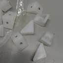 MroMax 100Pcs Plastic Corner Braces White L Brackets, 0.79" x 0.79" x 0.59" (LxWxH) Right Angle Bracket, Ideal for Supporting/Reinforcing Light-Duty Shelves, DIY Projects and Furniture Assembly