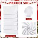 Thyle 28.8 Inch x 21.6 ft Giant Ribbon Christmas Tree Decorations Extra Large Gorgeous Elegant Wide Ribbon Garland for Christmas Staircase Wedding Indoor Outdoor Decorations(White,Chiffon)