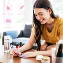 3 x Handheld UV Light for Nails, Mini LED Gel Nail Lamp 3W, Portable Small Nail Dryer with 2 Timers, LED Display, Cordless Rechargeable Nail Cure Light for Fast Drying