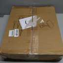 Kitstorack TV Tray Table, Adjustable Height & Flip-Top & Rounded Metal Corners, Snack Table for Couch, Sofa, Bed, Chair, Living Room, C Shaped End Side Table for Eating, Dinner or Laptop, Small Spaces (Brown)