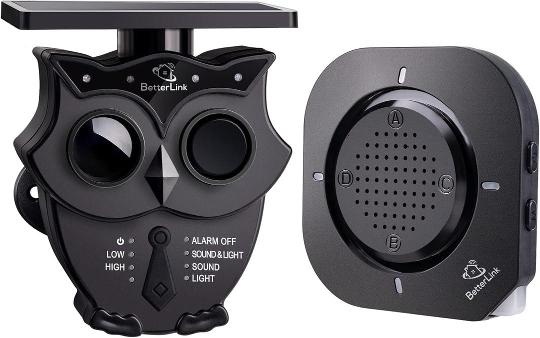 1/2 Mile Long Range Solar Wireless Driveway Alarm System IP65 Weatherproof Outdoor Motion Detectors & Sensor 120dB Siren Sound Light Security Alert System Monitor & Protect Outdoor/Indoor Property(1R1S)