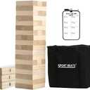 Outdoor Games Large Tower Game 54 Blocks Stacking Game Includes Carry Bag and Scoreboard