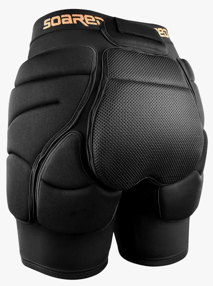 Soared 3D Protection Hip Butt XPE Padded Shorts for ski, ice Skating, Snowboarding, Skateboard for Men Women, L