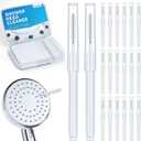 Lumkew Shower Head Cleaning Brush for Small Hole,Multifunctional Shower Head Cleaner Tool Anti-Clogging Nozzle with Storage Boxes, Showerhead Cleaning Brushes Picks for Household Bathroom, White