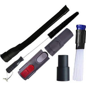 Dryer Vent Cleaner Kit 28 Inch Cleaner Lint Trap Flexible Refrigerator Coil Brush and Vacuum Hose Attachment Set for Vacuum Hoses 1 1/4 inches or Less