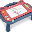 HCFJEH Magnetic Drawing Board for Toddlers 3, Color Erasable Doodle Writing Pad, Learning Painting Sketch Pad, Best Birthday Easter Christmas Halloween Kids Toy Gifts for Boys and Girls(Blue)