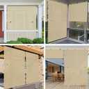 E&K Sunrise 7'W x 6'H Outdoor Roller Shades Patio Cordless Roll Up Blinds Foldable Sun Shade UV Block Exterior Sun Screen for Outside Porch Backyard Deck Pergola (Beige)