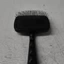 Tweezerman Dog and Cat Slicker Brush for Large Pets, Grooming Brush with Coated Bristles to Prevent Scratching and Ergonomic Handle (Black)