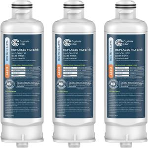 Crystala Filters Replacement for DA97-17376B Water Filter, NSF 42 Compatible with Samsung HAF-QIN, HAF-QIN/EXP, DA97-08006C, RF23M8070SG, RF23M8070SR, RF23M8090SG, RF23M8570SR (3 Pack)