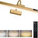 15.7'' Picture Lights for Wall with Motion Sensor, 9000mAh Rechargeable Battery Operated Poster Lights for Paintings, Portraits, Wall Decor, Gold