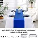 SiinvdaBZX 12 Pcs Royal Blue Satin Table Runner 12 x 108 inches Long, Bright Smooth Satin Wedding Table Runner Decorations for Birthday Parties, Buffet, Banquets, Graduations, Engagements