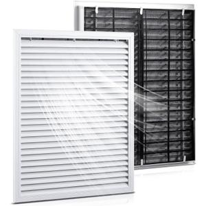 Blulu 2 Pcs 24''×30'' Duct Opening Decorative Gable Vent ABS with Mesh, 24''×30'' Duct Size
