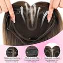 Isaic Hair Toppers for Women 24 Inch Synthetic Hair Pieces, 360° Clips In and Adjustable Bandage Layered Toppers, Toppers Hair Pieces Add Volume for Thinning Hair and Daily Use (Ombre Blonde)