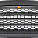 Front Grille Compatible with 2013-2018 Dodge Ram 1500, 2019-2023 Ram 1500 Classic, Bumper Grill with Amber Lights (NO "RAM" LETTER)