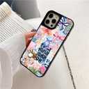 Case for iPhone 16 Pro, Trendy Aesthetic Preppy Coastal Beach Pattern Print, Glossy Hard PC Back Soft TPU Bumper, Slim Shockproof Anti-Scratch Cover for Teen Girls Women