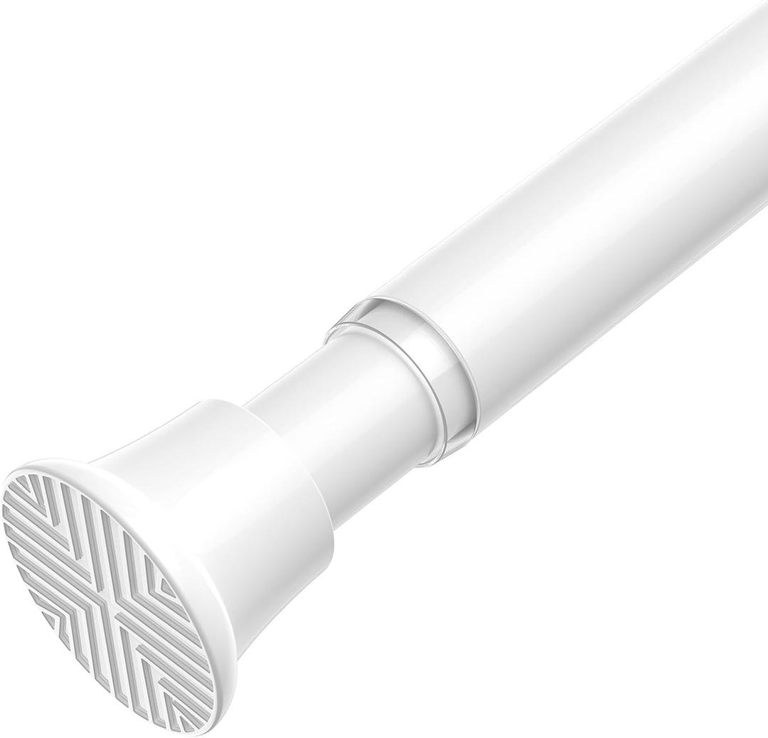 AIZESI Spring Tension Curtain Rod 18-36 Inch Adjustable Curtain Rods No Drilling White Tension Rods for Window, Doorway, Kitchen, Cupboard, Wardrobe