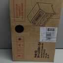 Double Layer Bread Box With Golden Trim for Countertop, Wooden Bread Container for Kitchen Counter, Corner Bread Storage (Black1)