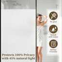 Frosted Glass Window Privacy Film White Brushed, 23.6'' x 78.7''