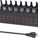 300W Charging Station for Multiple Devices - 24 Ports USB Fast Charging Station with Smart Power Delivery - Kindle, Phone, Tablet Charger Station for Home, Office, School