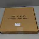 W11130203 Freezer Glass Shelf Compatible with Whirlpool Refrigerator, W10527849 W10773887 WPW10527849 Fridge Tempered Glass Shelf, Shelf Size 11.69" X 9.88"