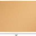 OWLKELA 24'' x 36'' Cork Board Bulletin Board, Wooden Framed Corkboard, Wood Oak Frame Corkboard, Vision Board and Decorative Hanging Pin Board