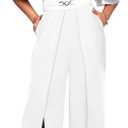 Knowfashionstyle Elegant Jumpsuit For Women Dressy Casual Plus Size Wide Leg Pants Formal Jumpsuit Party One Piece Outfits (Large)