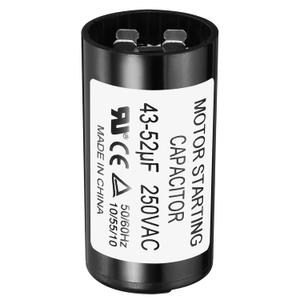 Patikil Motor Start Capacitor, 43-52uF/Mfd 250V 50/60Hz CD60 Run Capacitor for Electric Motor Starts