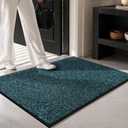 Mibao Front Door Mat, Dirt Trapper Welcome Mat for Outdoor Indoor, Non-Slip Waterproof Doormat, Durable Machine Washable Low Profile Entry Rug for Back Door Outside Patio Porch, 72" x 48", Blue
