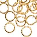 DanLingJewelry 200 pcs 304 Stainless Steel 19 Gauge Open Jump Rings 8mm for Jewelry Making Connectors Jewelry Finding Golden Color
