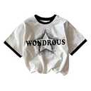 RoseSeek Girl's Graphic Print Tee Shirt Round Neck Short Sleeve T Shirts Summer Cute Trendy Tops White Letter 10 Years