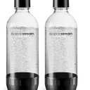SodaStream 1L Classic DWS Carbonating Bottle Black (twinpack), Pack of 2