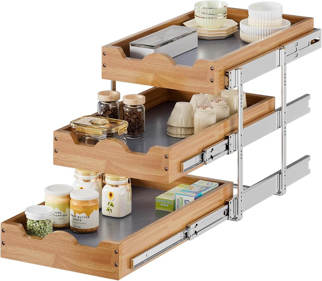 OCG3 Tier Pull Out Drawers For Cabinets 14""W x 21""D, SWB0832114