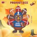 2 x Boao Thanksgiving Turkey Garden Flag 21.65 x 17.72 Inches Double Sided Printed for Outside Decorations, Large Fall Garden Flag Football Winter Autumn Yard Sign for Outdoor Yard Lawn