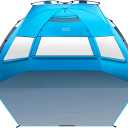 OutdoorMaster Beach Tent for 3-4 Person - Easy Setup and Portable Beach Shade Sun Shelter Canopy with UPF 50+ UV Protection Removable Skylight Family Size