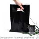 Merchandise Bags 100 Black 9"x12" Size 1.5Mil Thick With Handles