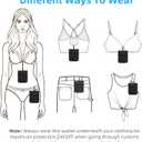 Hidden Bra Wallet, Travel Neck Pouch & Secert Money Pocket for Woman to Keep Valuables Safe for Secure Travel with Adjustable, Elastic Strap(Black)