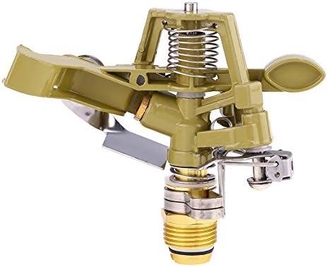 Sprinkler Head, 1/2 Inch Impulse Sprinkler Heavy Duty Water Sprinkler Head Lawn Watering Sprinkler Sprayer Zinc Alloy Adjustable 360° Large Area Coverage Pattern for Patio Garden 10~18 Distance
