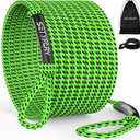 SETYPARY 6K 60FT Boat Tow Rope for Tubing, Fits 1-6 Person Towable Tubes Boating, Heavy-Duty Floating Tube Tow Rope for Watersports (Green & Black)