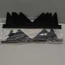 Stainless Steel Stove Gap Covers,Stove Gap Filler, Range Trim Kit, Stove Gap Guards, Heat Resistant and Easy to Clean, Easy retractable Length 13.8" to 27.5", Width 0.79",Black(2PCS)