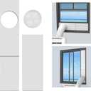 LBG Products Portable Air Conditioner Window Seal Plates Kit, Vertical AC Window Unit, Adjustable Seal AC Window Vent Kit for Exhaust Hose, Universal for Ducting with 5 inches Diameter