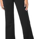 Tapata Women Dress Pants 28"/30"/32"/34" High Waist Stretchy Bootcut Pants Tall, Petite, Regular for Office Business Casual (Black, XXL)
