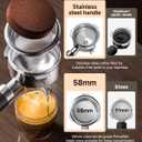 AMZCHEF Ultra Espresso Machine, 58mm Professional with PID Temperature Control for Light to Dark Roast Beans, Built-in Pressure Gauge & 10mm Steam WandProvides Barista-Level Lattes and Cappuccinos