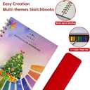 Watercolor Workbooks, Beginner Watercolor Painting Kit – 12 Colors Paint Set with Brush – Perfect for Gifting to Spark Creativity & Joy for Teens & Adults（Flower）
