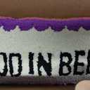 Creative Co-Op Cotton Tufted Lumbar Pillow “Good in Bed”, Multicolor, 28 x 12 inches