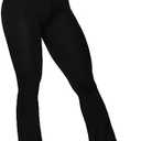Sunzel Flare Leggings, Crossover Yoga Pants with Tummy Control, High-Waisted and Wide Leg, XL